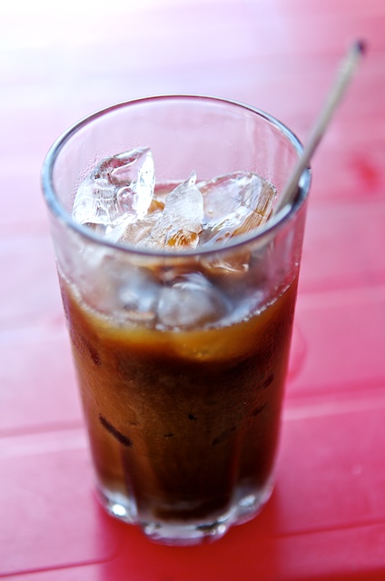 Coffee with ice and milk, Vietnamese style, aka Ca Phe Sua Da.